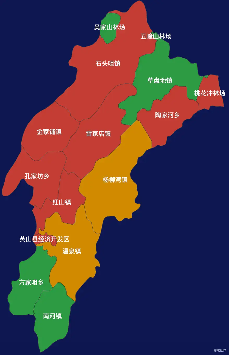 echarts黄冈市英山县geoJson地图
